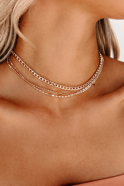 Almost Anything Layered Chain Necklace (Gold) - NanaMacs