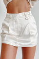 Decide The Vibe Mini Skirt (Cream) - NanaMacs