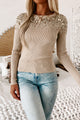 Shiny Lights Sequin Sweater (Taupe) - NanaMacs