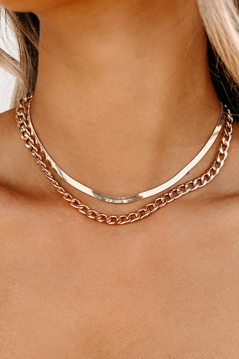 Making Big Statements Layered Chain Necklace (Gold) - NanaMacs