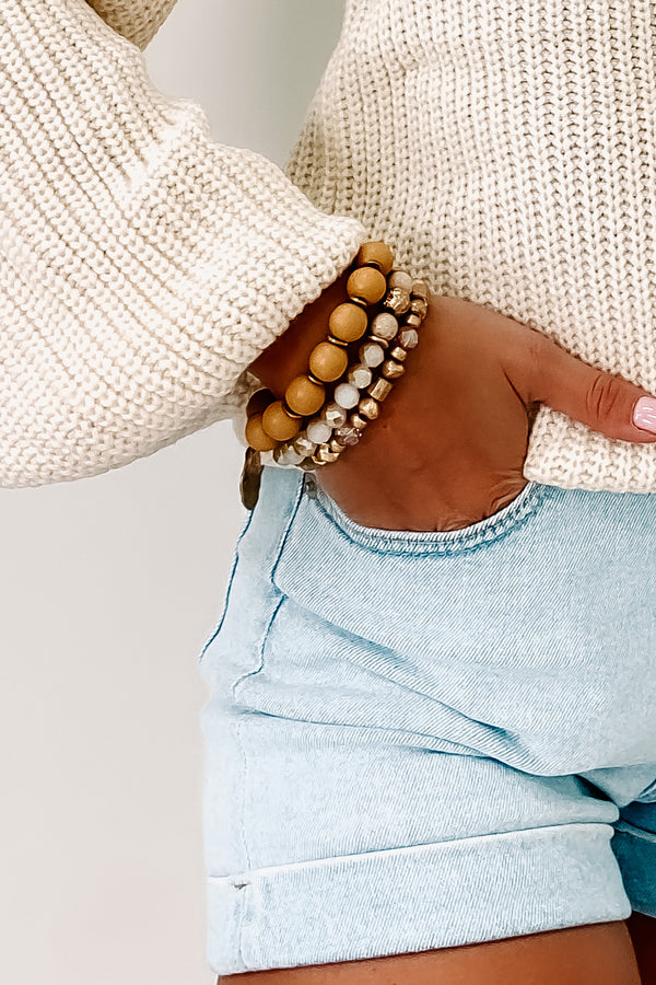 Don't Lose Focus Bracelet Set (Nude) - NanaMacs