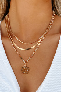 Layered Lady Chain Layered Necklace (Gold) - NanaMacs