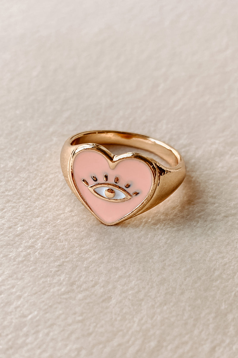 Eye've Heard It All Before Statement Ring (Peach) - NanaMacs