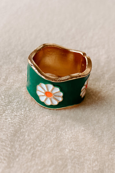 Daisy Darling Statement Ring (Green) - NanaMacs