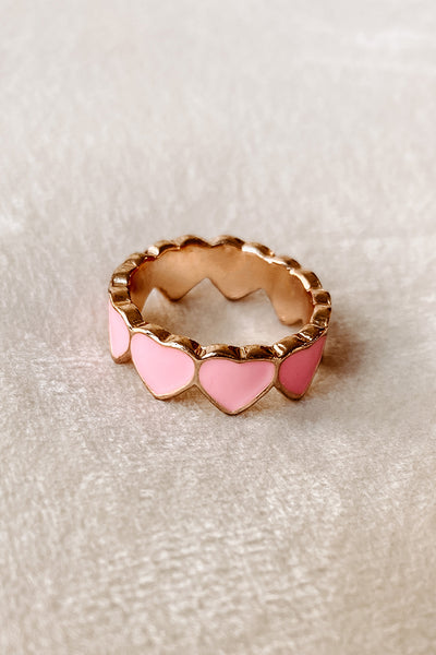 I Can Heartly Wait Statement Ring (Pink) - NanaMacs