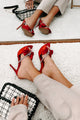 Starstruck Rhinestone Bow Heels (Red) - NanaMacs