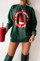 "Holly Jolly" Middle Finger Heavyweight Graphic Sweatshirt (Alpine Green) - Print On Demand - NanaMacs
