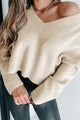 Unmatched Potential NanaMacs Original Oversized Crop Sweater (Ivory) - NanaMacs