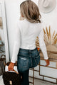 Braxton Ribbed Turtleneck Bodysuit (White) - NanaMacs