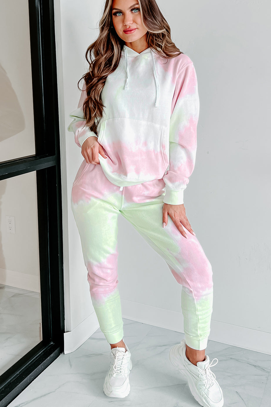 Green tie best sale dye jogger set