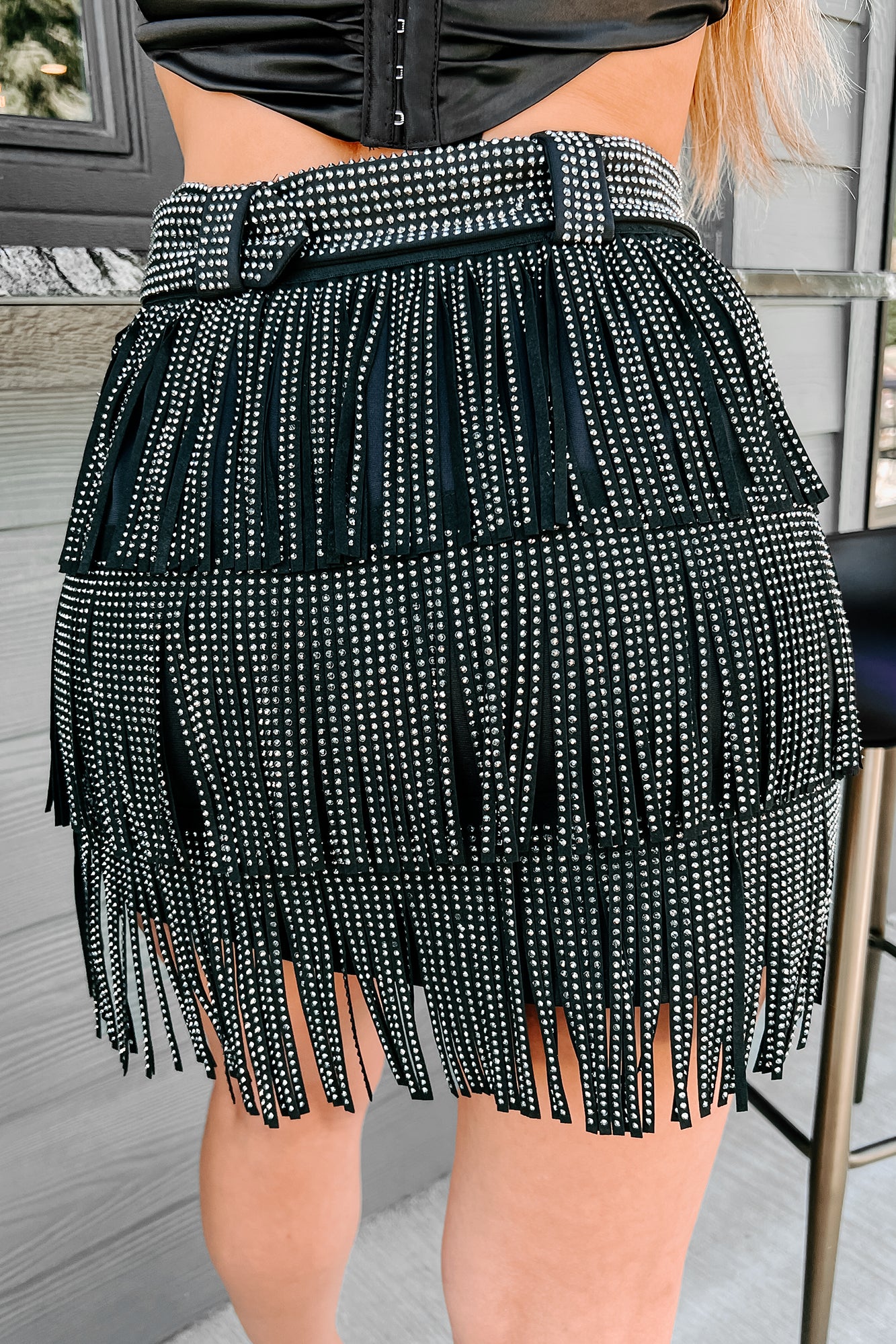 Black fringe skirt 2024 you better watch it