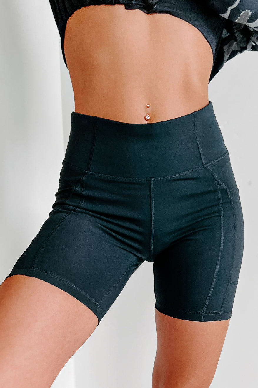 At My Best Side Pocket Biker Shorts (Black) - NanaMacs