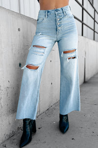 Tony High Rise 90's Kancan Distressed Skater Jeans (Light) - NanaMacs