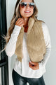 Way Up North Ribbed Puffer Vest (Tan) - NanaMacs