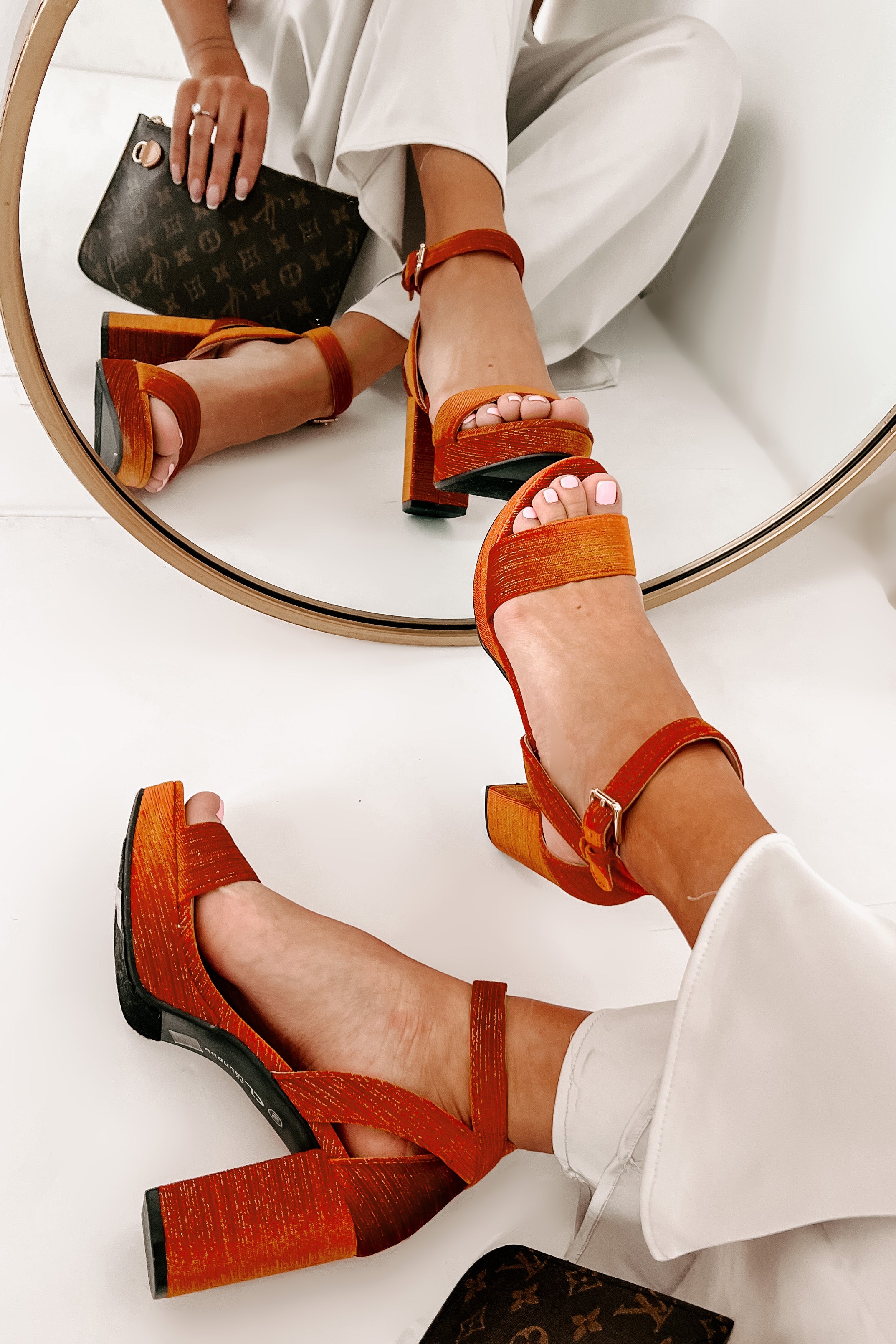 Buy Orange Block Heel, Orange Wedding Shoes, Orange Heel, Orange Block Heel  Sandals, Wedding Gift, Bride Shoes, Bridal Shoes Online in India - Etsy