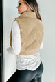 Way Up North Ribbed Puffer Vest (Tan) - NanaMacs