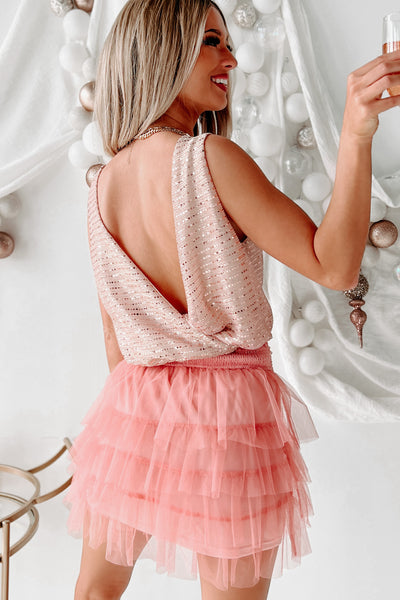 Might As Well Sequin Bodysuit (Blush) - NanaMacs