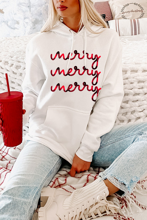 "Merry, Merry, Merry" Graphic Multiple Shirt Options (White) - Print On Demand - NanaMacs