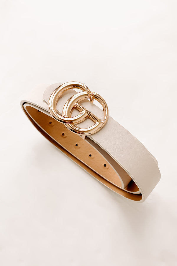 Always Noticed Faux Leather Belt (Ivory) - NanaMacs