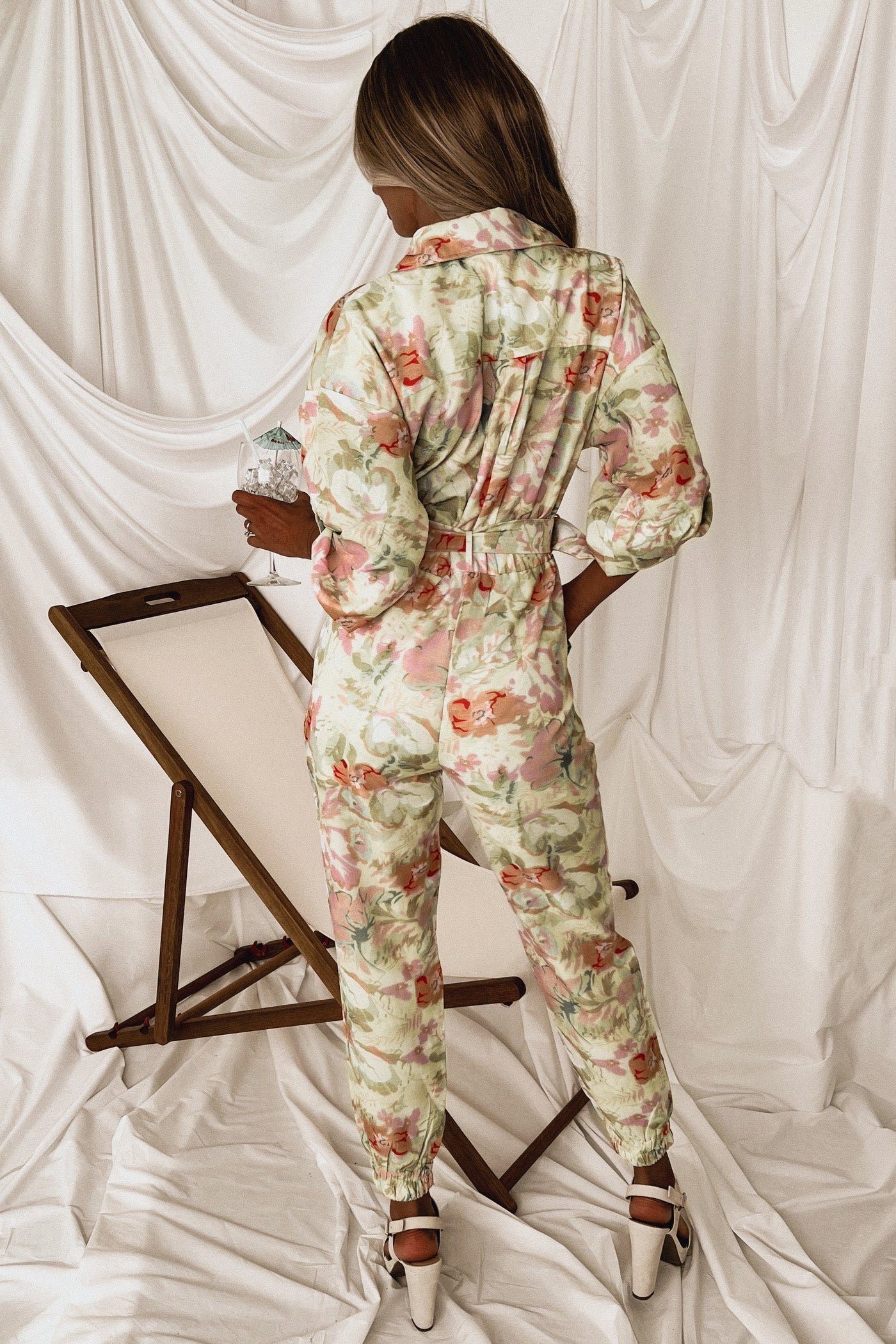 Taking It Back Floral Belted Jumpsuit (Lime/Multi) - NanaMacs