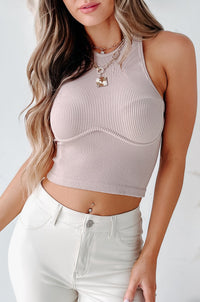 Livin' Better Ribbed Seam Detail Top (Mocha) - NanaMacs