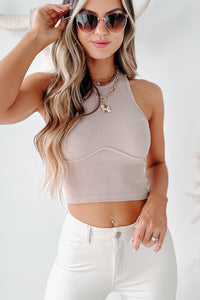 Livin' Better Ribbed Seam Detail Top (Mocha) - NanaMacs