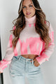Artful Pursuits Cropped Turtleneck Sweater (Pink) - NanaMacs