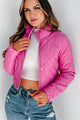 Candy Break Quilted Faux Leather Jacket (Pink) - NanaMacs