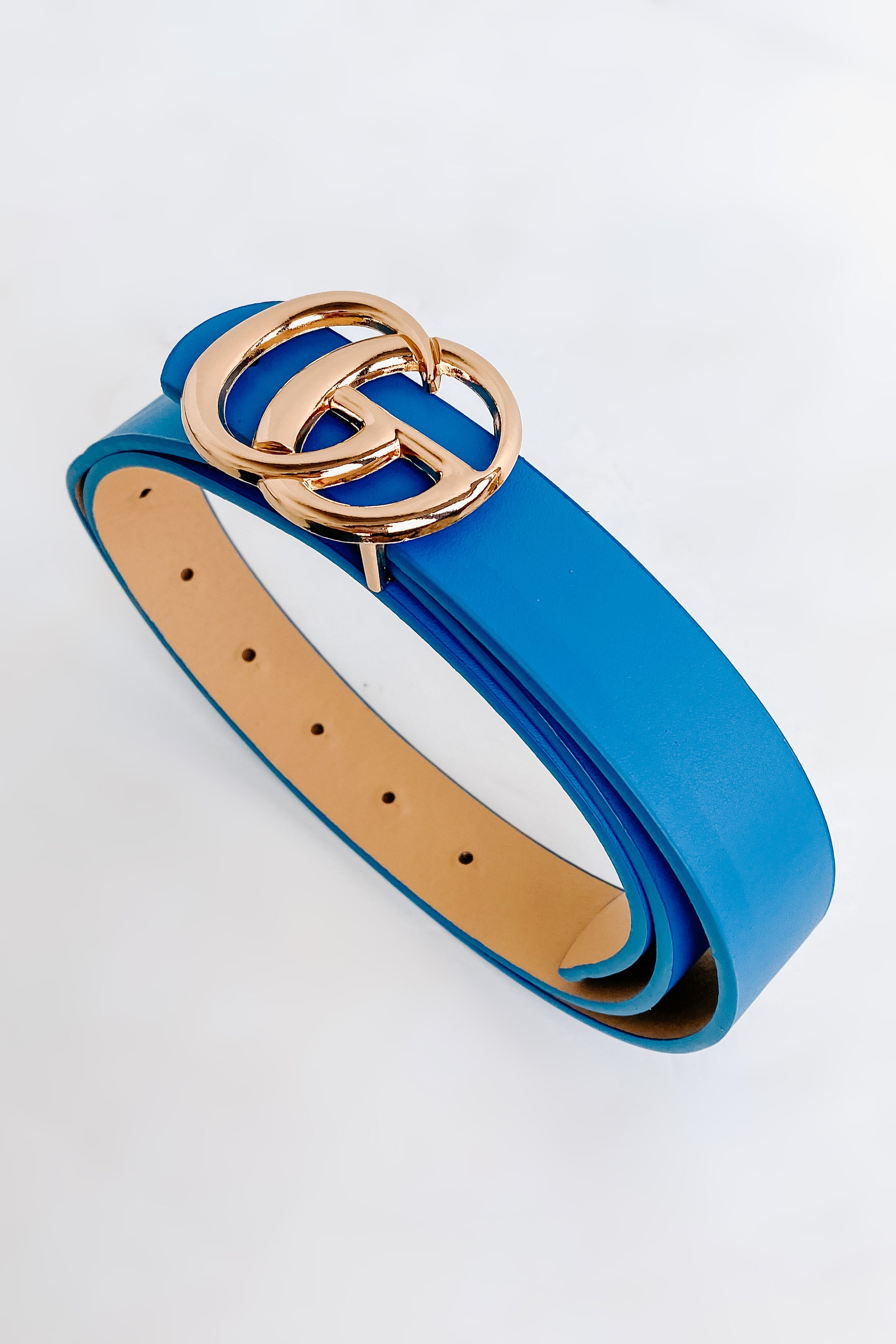 Always Noticed Faux Leather Belt (Blue) - NanaMacs