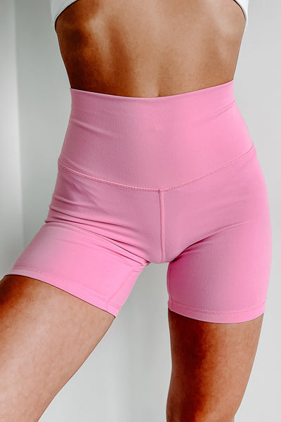 Alpha Mode Solid Biker Shorts (Pink) - NanaMacs