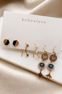 Chancing It 3-Piece Earring Pack (Gold) - NanaMacs