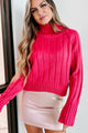 Wind Down Turtleneck Sweater (Fuchsia) - NanaMacs