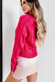 Wind Down Turtleneck Sweater (Fuchsia) - NanaMacs