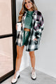 Heading North Oversized Colorblock Plaid Shacket (Black/Burgundy) - NanaMacs