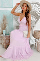 Treasured Love Lace Trim Maxi Dress (Lavender) - NanaMacs
