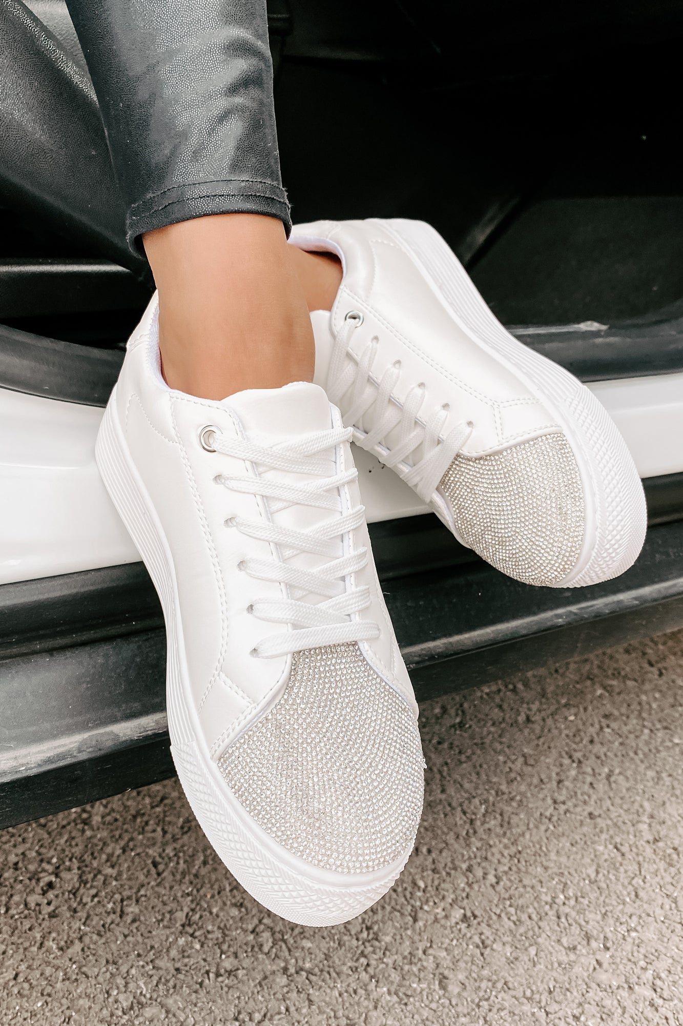 embellished platform sneakers