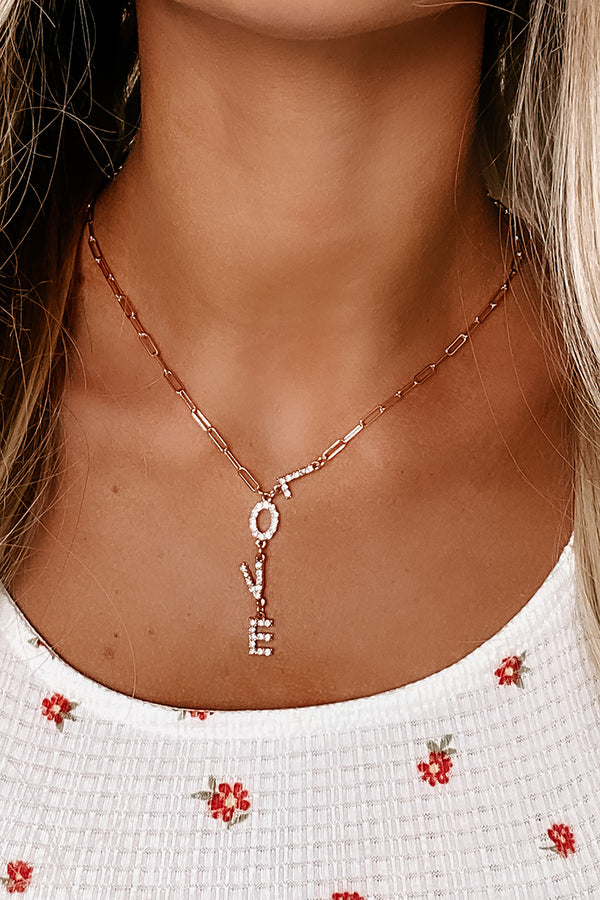 No Love Lost Lariat Necklace (Rose Gold) - NanaMacs