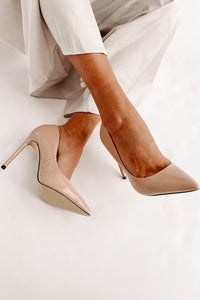 Mean Business Patent Heels (Nude) - NanaMacs