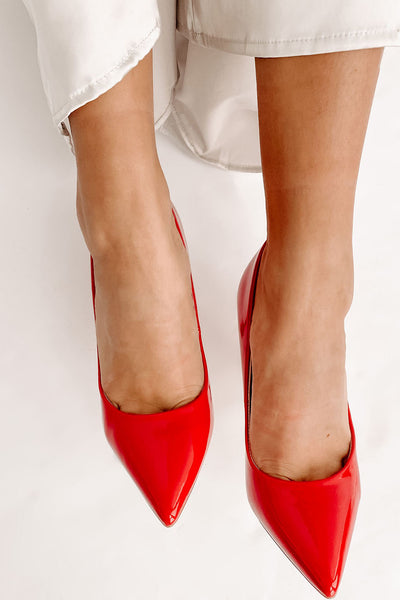 Mean Business Patent Heels (Red) - NanaMacs