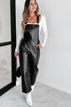 Keeping Cool Faux Leather Jumpsuit (Black) - NanaMacs