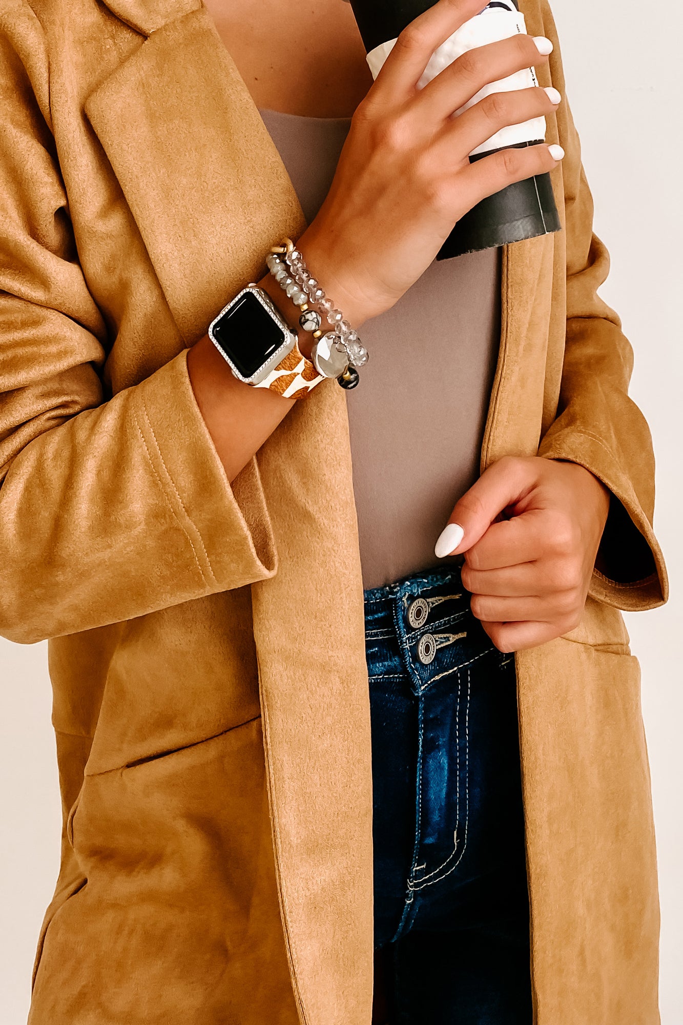 Bringing The Bling Rhinestone Apple Watch Case (Silver) - NanaMacs