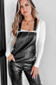 Keeping Cool Faux Leather Jumpsuit (Black) - NanaMacs