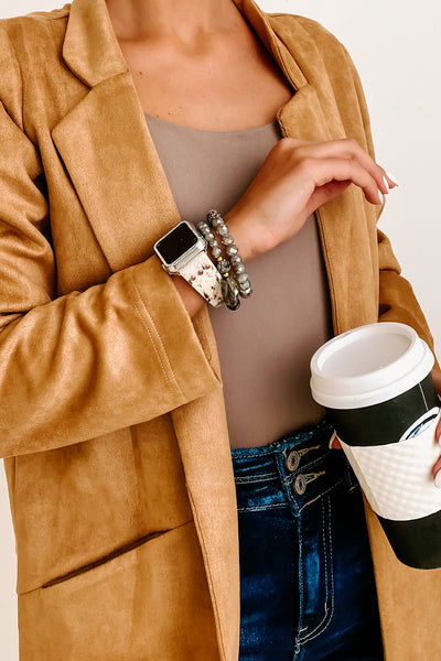 Fur All Time Faux Fur Apple Watch Band (White Deer) - NanaMacs