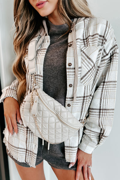 Downtown Adventures Quilted Bum Bag (Taupe) - NanaMacs