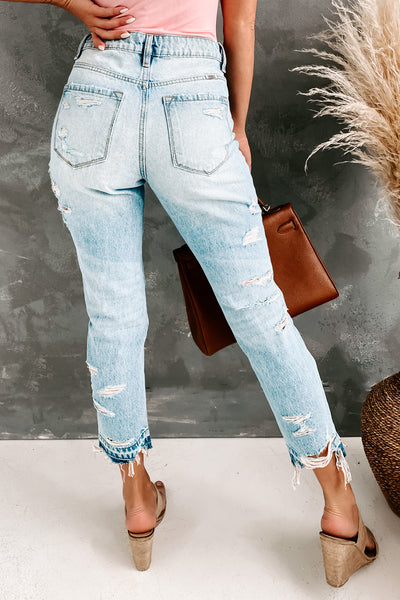 Feel The Rainbow High Rise Multi Colored Distressed Skinny (Light) - NanaMacs