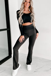 As Simple As That Twist Back Long Sleeve Top (Black) - NanaMacs