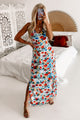 Grow What Matters V-Neck Floral Front Tie Maxi Dress(Cream Floral) - NanaMacs