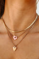 Heart In Chains Layered Necklace (Gold) - NanaMacs