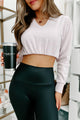 All Over Again Cinched Cropped Hoodie (Light Purple) - NanaMacs