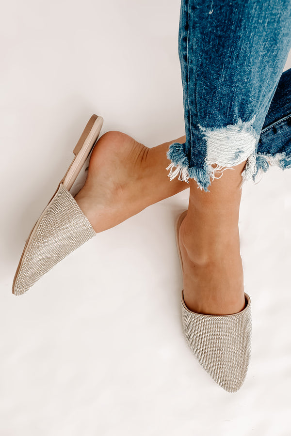 Boujee Business Rhinestone Mules (Natural) - NanaMacs